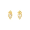 Louise Hendricks Boucles D Oreilles^Puces D'Oreille Poire - Driss White