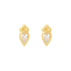 Louise Hendricks Boucles D Oreilles^Puces D'Oreille Poire - Driss White