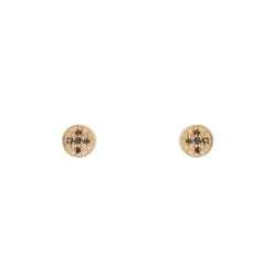 Louise Hendricks Boucles D Oreilles^Puces D'Oreilles - Mina Black Ronde