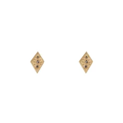 Louise Hendricks Boucles D Oreilles^Puces D'Oreilles - Mina Black Losange