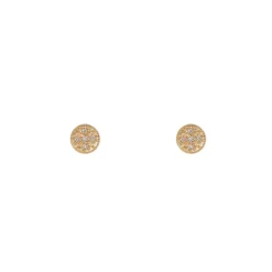 Louise Hendricks Boucles D Oreilles^Puces D'Oreilles - Mina White Ronde