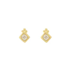 Louise Hendricks Boucles D Oreilles^Puces D'Oreilles Losange - Driss White